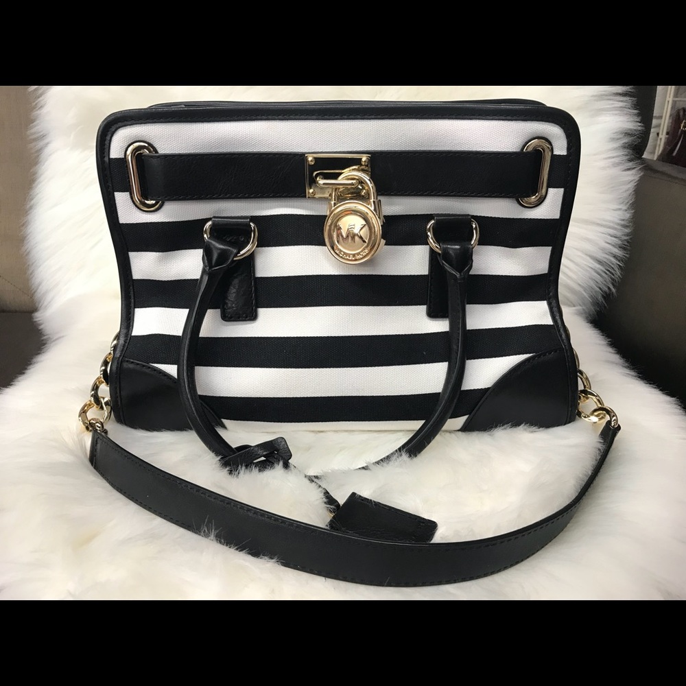 Michael Kors Hamilton Large Striped Tote